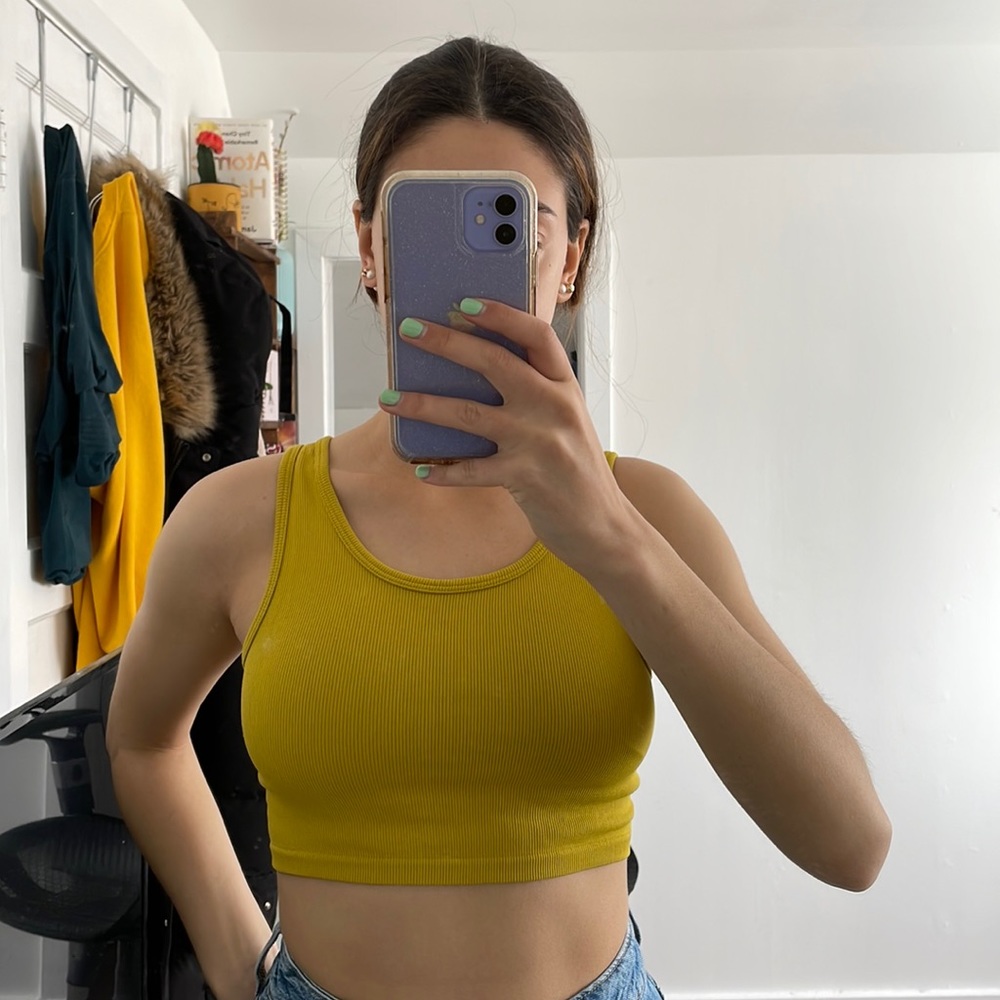 Aerie bra top yellow